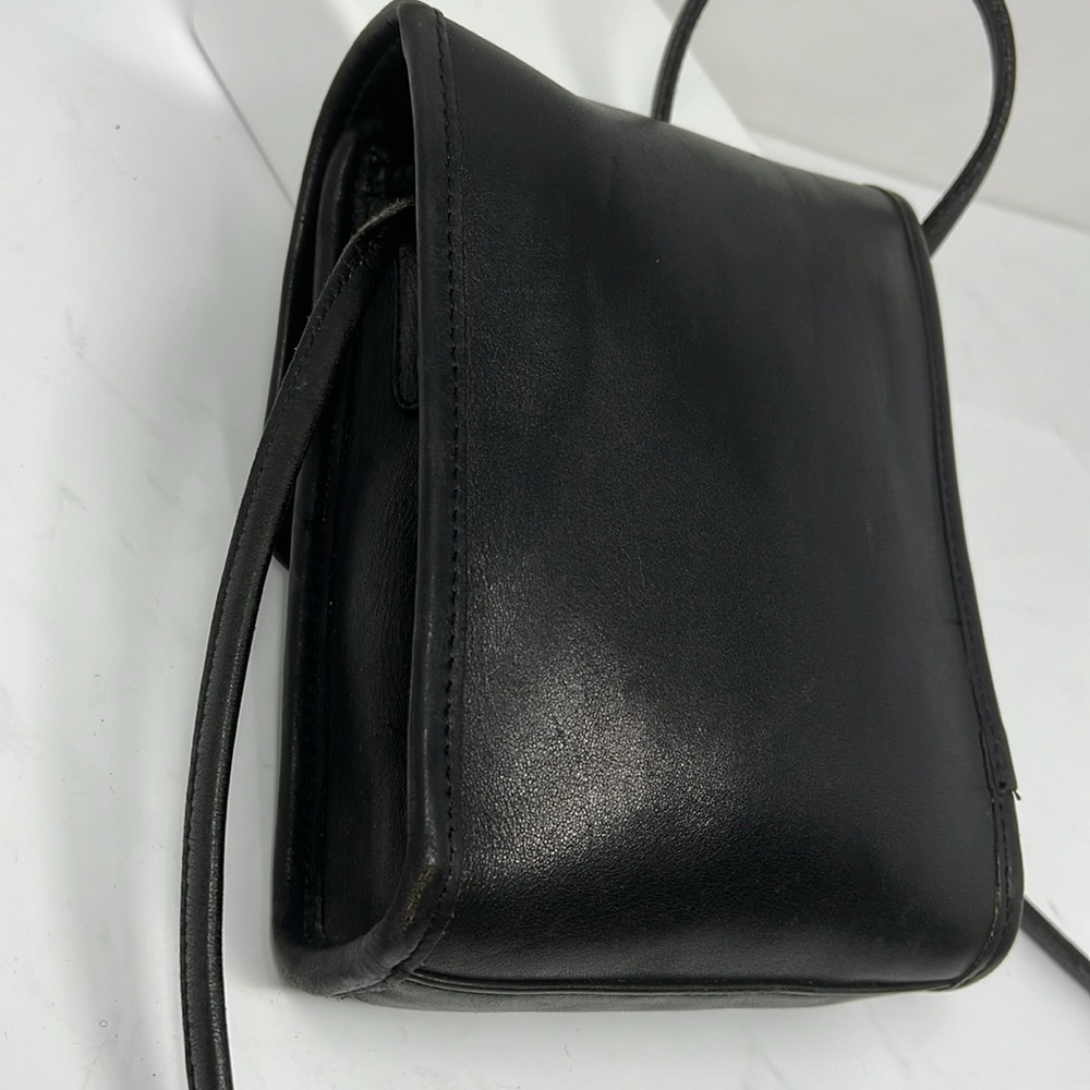 Coach Scooter Bag Black Leather Crossbody Bag - Picture 7 of 14